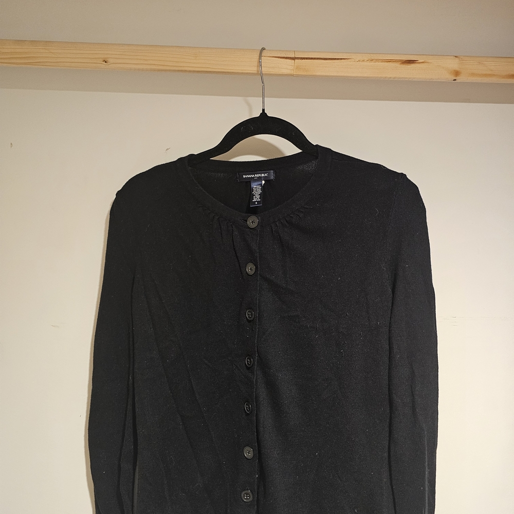 Black Button-Up Women's Sweater